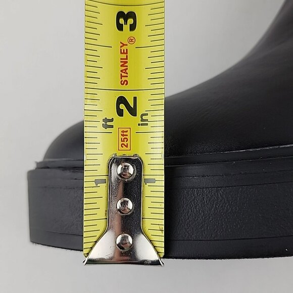 Nine West Women's Doleas Black Faux Leather Platform Slip On Ankle Boots Sz 6.5M - Picture 13 of 16